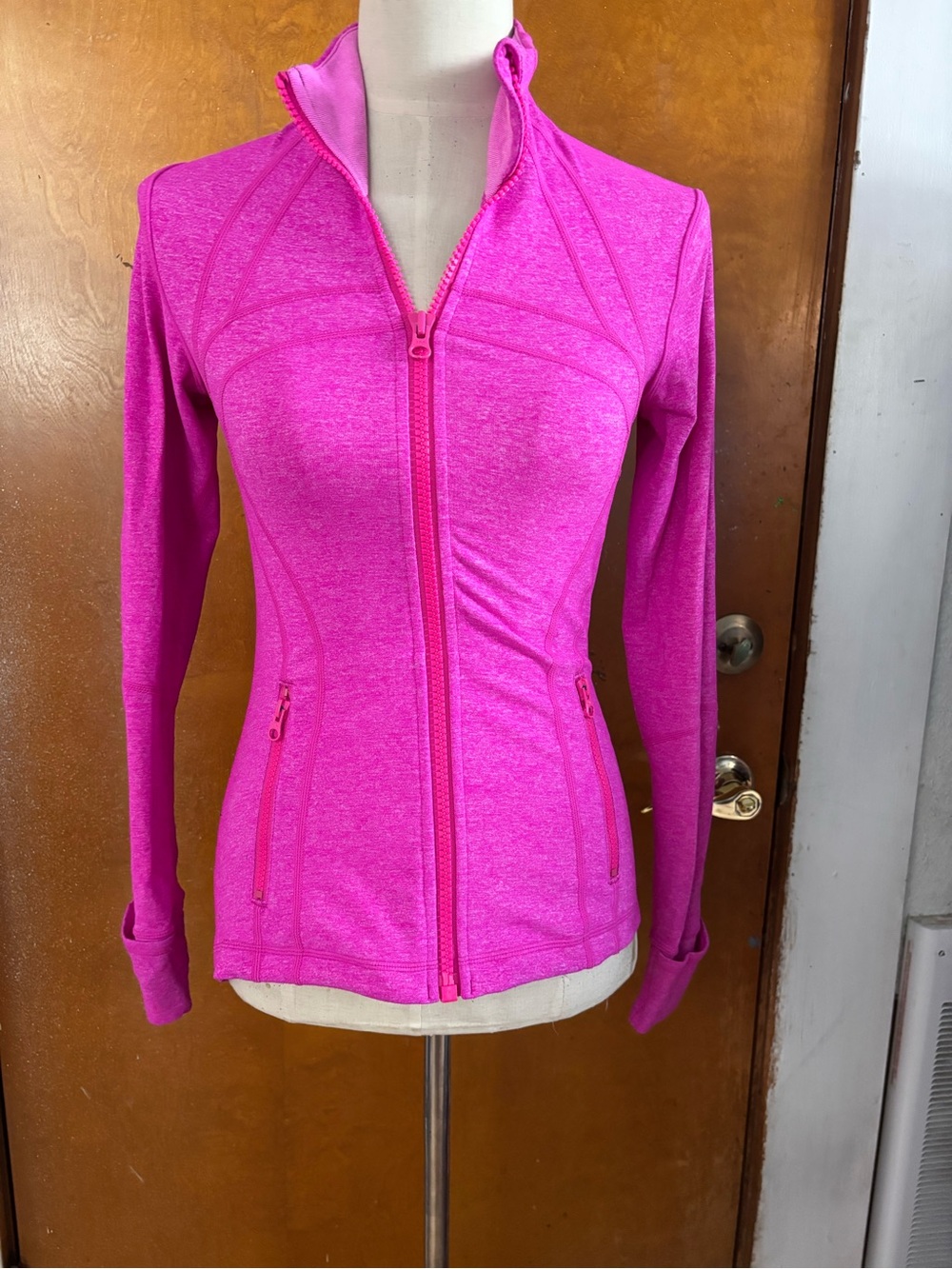 Lululemon pink stretchy jacket size 4.